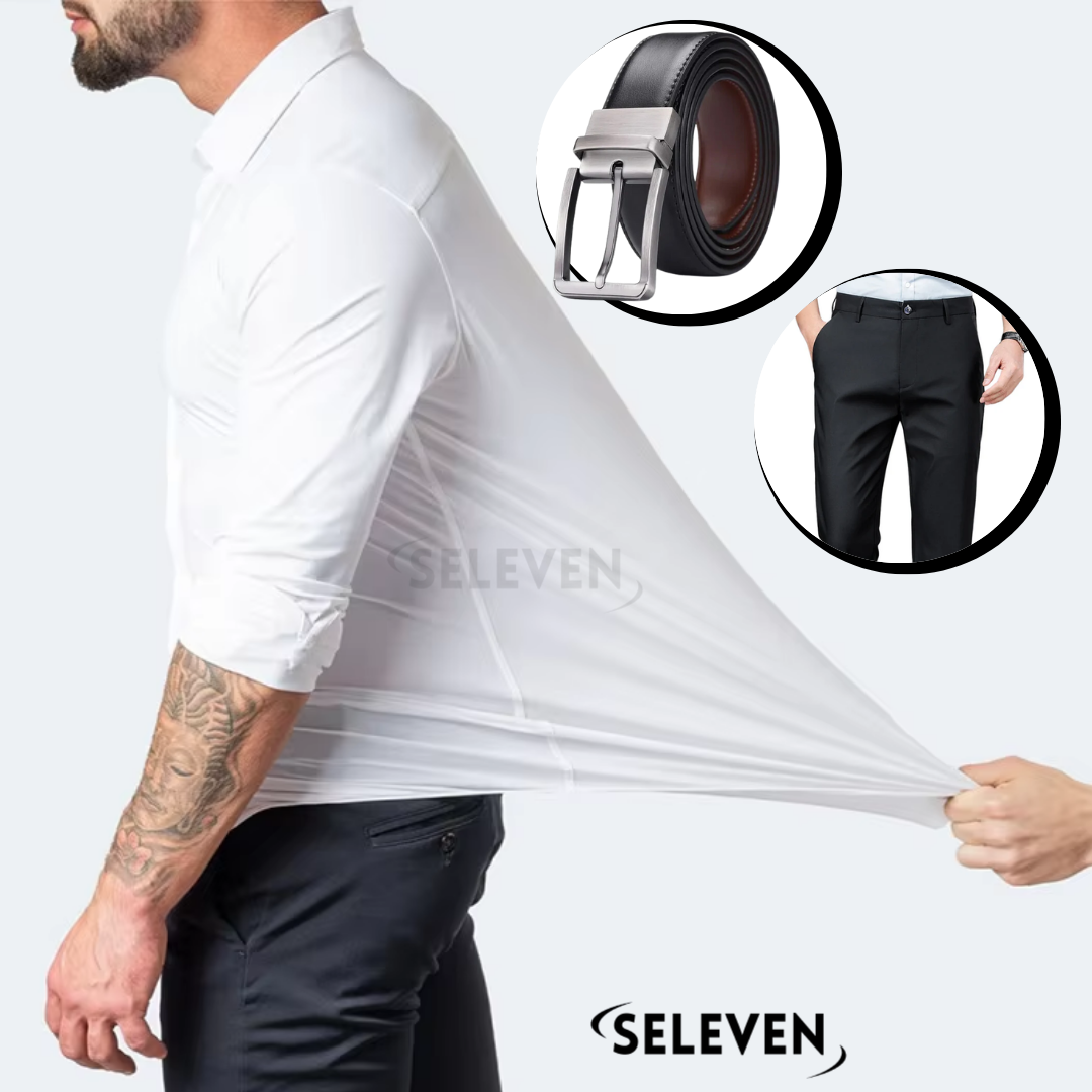 Camisa Ultra Tech Seleven Original | + 2 Brindes: Cinto de Couro Bovino + Calça Social