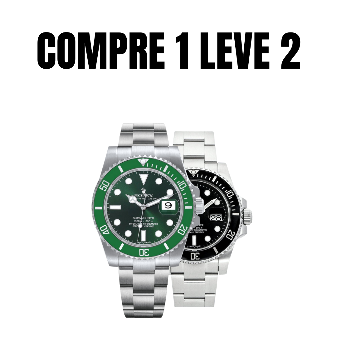 Relógio de Luxo - Rolex Submariner + Caixa e Certificado Originais de Brinde