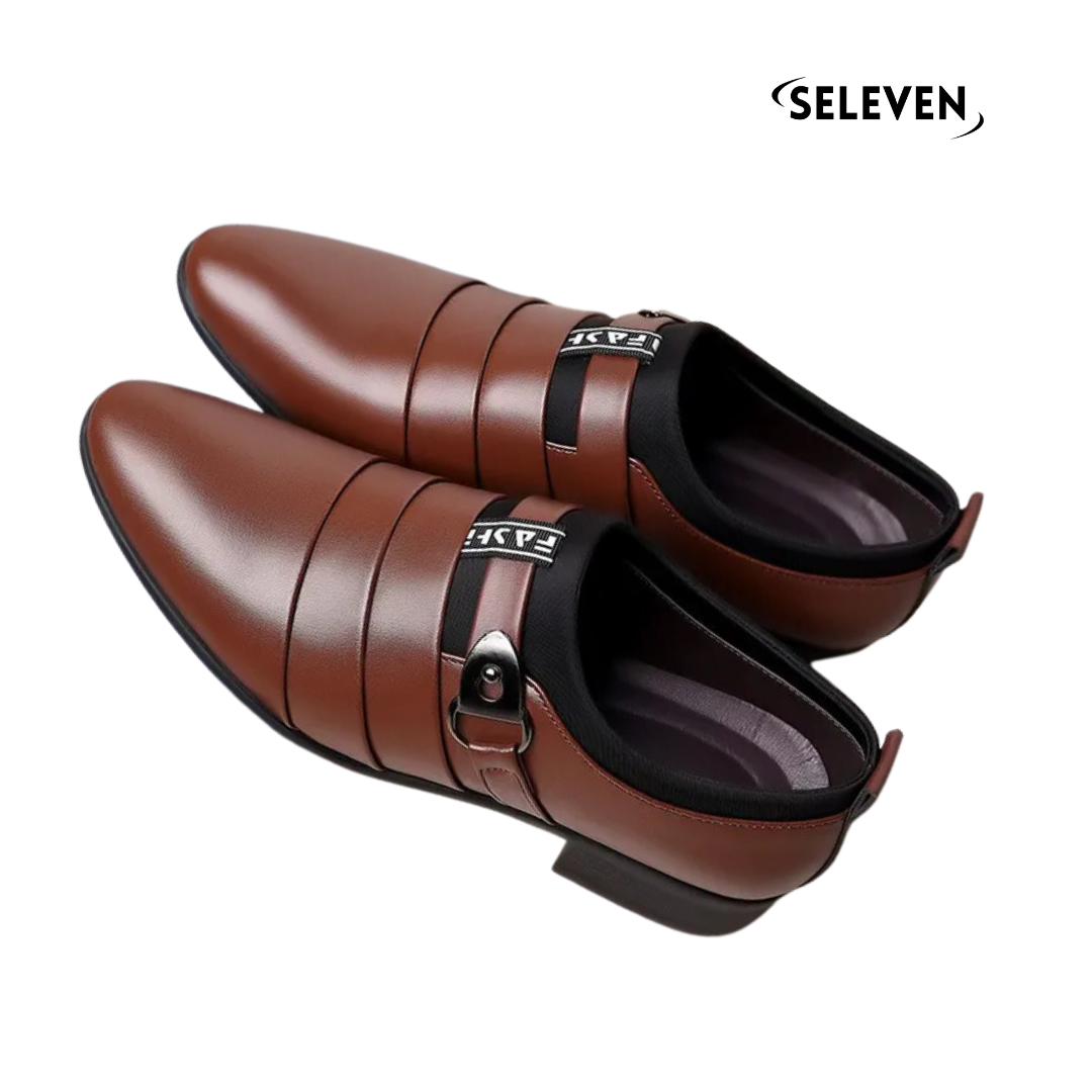 Sapato Casual de Couro Masculino Oxford Seleven