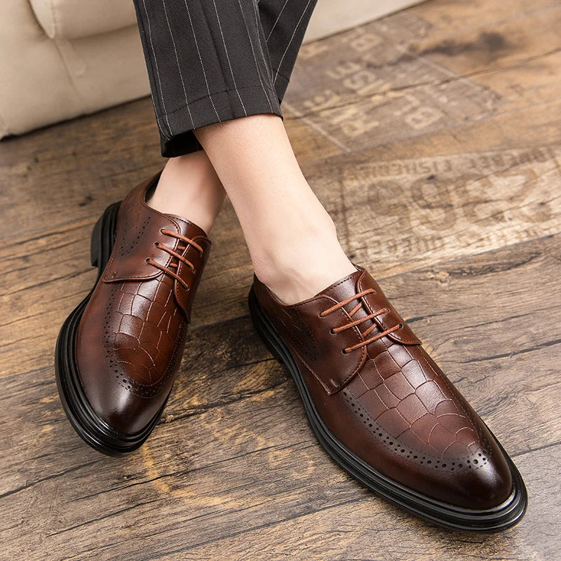 Brogue Masculino de Couro Italian Oxfford - Seleven