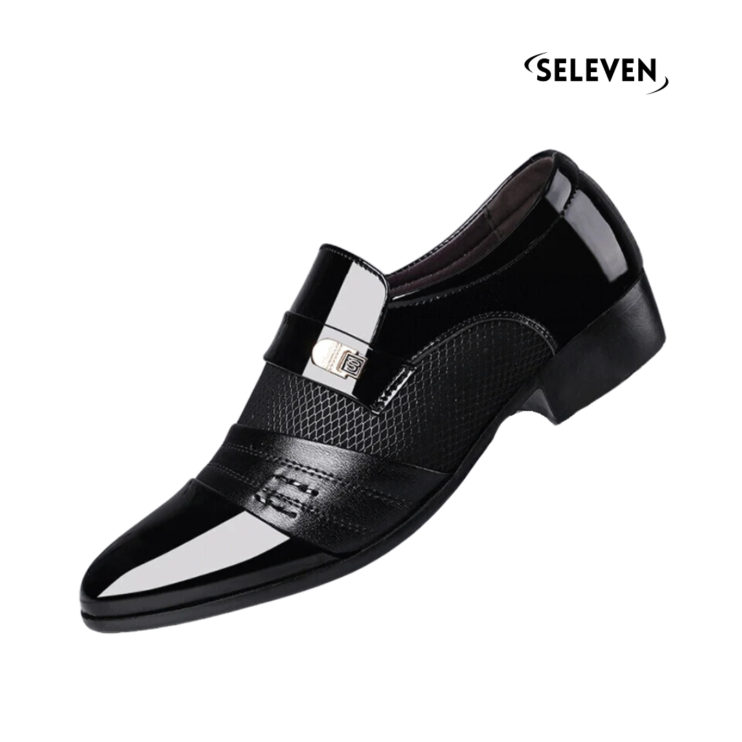 Sapato Casual de Couro Masculino Flower Seleven